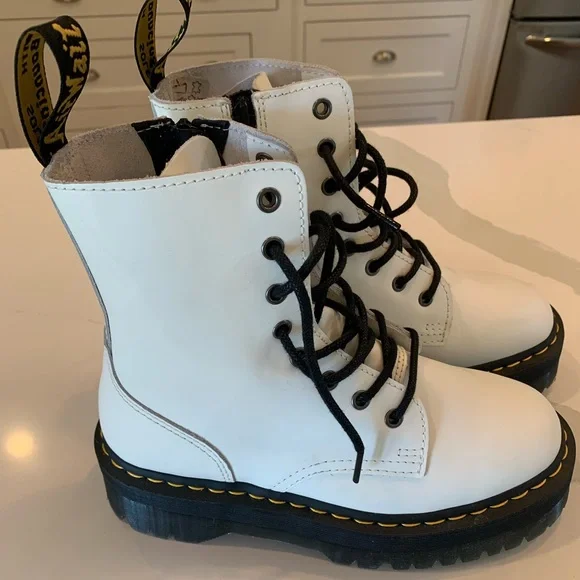 Dr. Martens Jadon White Platform - Picture 3 of 9